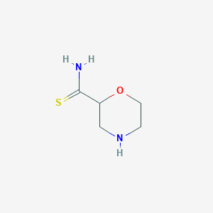 molecular formula C5H10N2OS B13503823 Morpholine-2-carbothioamide 