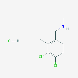 molecular formula C9H12Cl3N B13503830 [(3,4-Dichloro-2-methylphenyl)methyl](methyl)amine hydrochloride 