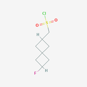 molecular formula C8H12ClFO2S B13503853 {6-Fluorospiro[3.3]heptan-2-yl}methanesulfonylchloride 
