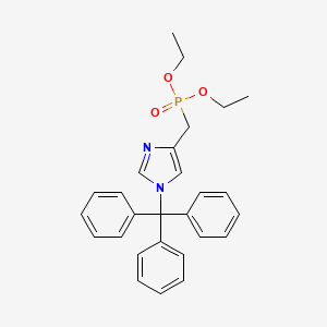 molecular formula C27H29N2O3P B1350388 Diethyl (1-trityl-1H-imidazol-4-yl)methylphosphonate CAS No. 473659-21-1