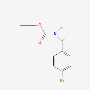molecular formula C14H18BrNO2 B13503880 Tert-butyl 2-(4-bromophenyl)azetidine-1-carboxylate 