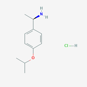 molecular formula C11H18ClNO B13503893 (1R)-1-[4-(propan-2-yloxy)phenyl]ethan-1-amine hydrochloride 