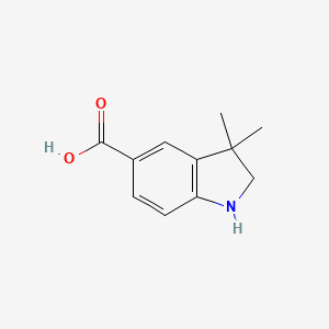 molecular formula C11H13NO2 B13503898 3,3-Dimethylindoline-5-carboxylic acid 