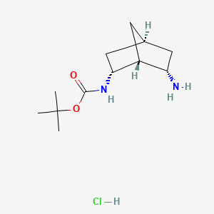 molecular formula C12H23ClN2O2 B13503911 rac-tert-butyl N-[(1R,2R,4S,6S)-6-aminobicyclo[2.2.1]heptan-2-yl]carbamate hydrochloride 