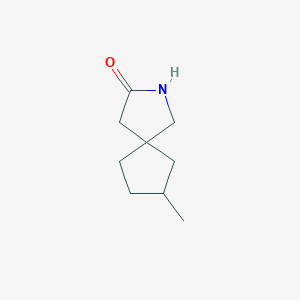 molecular formula C9H15NO B13503932 7-Methyl-2-azaspiro[4.4]nonan-3-one 