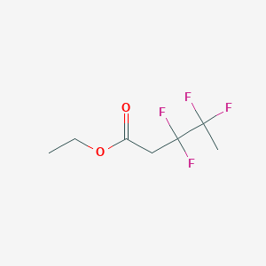 molecular formula C7H10F4O2 B13503937 Ethyl 3,3,4,4-tetrafluoropentanoate 