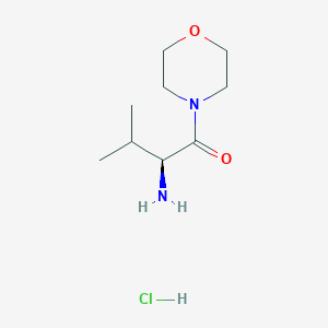 molecular formula C9H19ClN2O2 B13503948 (2S)-2-amino-3-methyl-1-(morpholin-4-yl)butan-1-one hydrochloride 
