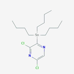 molecular formula C16H28Cl2N2Sn B1350395 2,6-Dichloro-3-(tributylstannyl)pyrazine CAS No. 446285-70-7