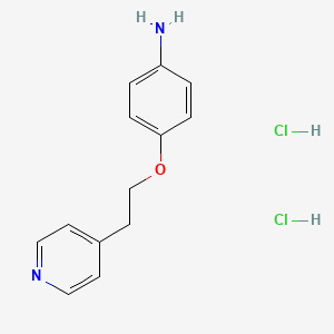 molecular formula C13H16Cl2N2O B13503962 4-[2-(Pyridin-4-yl)ethoxy]aniline dihydrochloride 