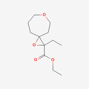 molecular formula C12H20O4 B13503966 Ethyl 2-ethyl-1,6-dioxaspiro[2.6]nonane-2-carboxylate 