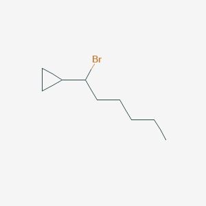 molecular formula C9H17Br B13503975 (1-Bromohexyl)cyclopropane 