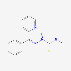 molecular formula C15H16N4S B13503992 3,3-Dimethyl-1-{[phenyl(pyridin-2-yl)methylidene]amino}thiourea 