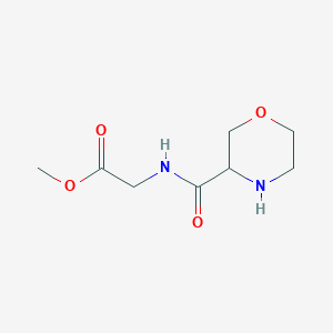 molecular formula C8H14N2O4 B13504022 Methyl (morpholine-3-carbonyl)glycinate 