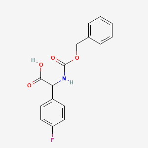 molecular formula C16H14FNO4 B13504054 2-(4-Fluorophenyl)-2-(phenylmethoxycarbonylamino)acetic acid CAS No. 470671-00-2