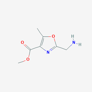 molecular formula C7H10N2O3 B13504070 Methyl 2-(aminomethyl)-5-methyloxazole-4-carboxylate 