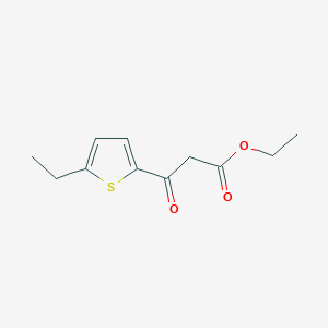molecular formula C11H14O3S B13504110 Ethyl 3-(5-ethylthiophen-2-yl)-3-oxopropanoate 