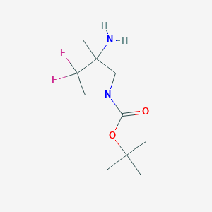 molecular formula C10H18F2N2O2 B13504118 Tert-butyl3-amino-4,4-difluoro-3-methylpyrrolidine-1-carboxylate 