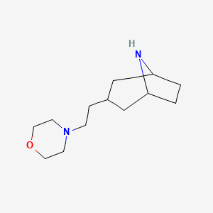 molecular formula C13H24N2O B13504160 3-[2-(Morpholin-4-yl)ethyl]-8-azabicyclo[3.2.1]octane 