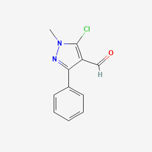 molecular formula C11H9ClN2O B1350417 5-Chloro-1-methyl-3-phenyl-1H-pyrazole-4-carbaldehyde CAS No. 883-38-5