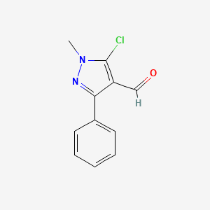 B1350417 5-Chloro-1-methyl-3-phenyl-1H-pyrazole-4-carbaldehyde CAS No. 883-38-5