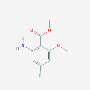 molecular formula C9H10ClNO3 B13504180 Methyl 2-amino-4-chloro-6-methoxybenzoate 
