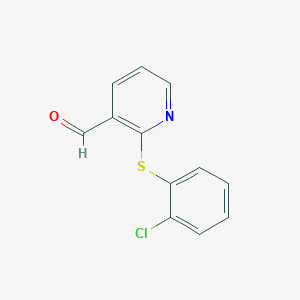 molecular formula C12H8ClNOS B1350426 2-[(2-Chlorophenyl)Sulfanyl]Nicotinaldehyde CAS No. 338982-32-4