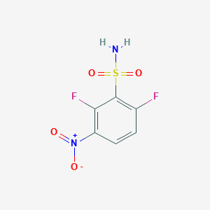 molecular formula C6H4F2N2O4S B13504294 2,6-Difluoro-3-nitrobenzenesulfonamide 