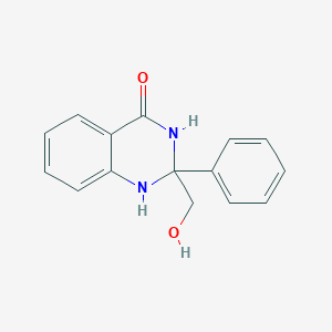 molecular formula C15H14N2O2 B1350430 2-(hydroxymethyl)-2-phenyl-2,3-dihydro-4(1H)-quinazolinone CAS No. 308832-66-8