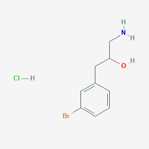 molecular formula C9H13BrClNO B13504322 1-Amino-3-(3-bromophenyl)propan-2-ol hydrochloride 