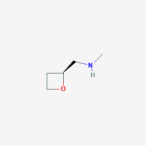 molecular formula C5H11NO B13504328 methyl({[(2S)-oxetan-2-yl]methyl})amine 