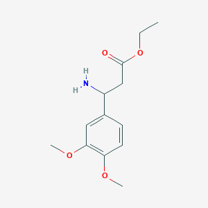 molecular formula C13H19NO4 B13504340 Ethyl 3-amino-3-(3,4-dimethoxyphenyl)propanoate CAS No. 54503-21-8