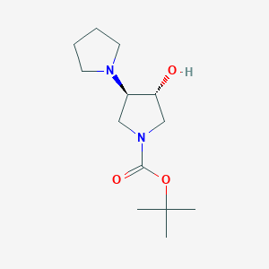 molecular formula C13H24N2O3 B13504368 Rac-tert-butyl (3r,4r)-3-hydroxy-4-(pyrrolidin-1-yl)pyrrolidine-1-carboxylate 