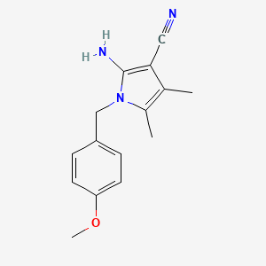 molecular formula C15H17N3O B1350437 2-氨基-1-(4-甲氧基苄基)-4,5-二甲基-1H-吡咯-3-腈 CAS No. 451485-75-9
