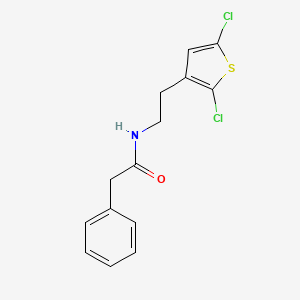 molecular formula C14H13Cl2NOS B13504379 n-[2-(2,5-Dichlorothiophen-3-yl)ethyl]-2-phenylacetamide 