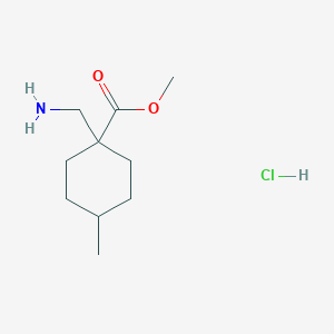molecular formula C10H20ClNO2 B13504400 Methyl 1-(aminomethyl)-4-methylcyclohexane-1-carboxylate hydrochloride 