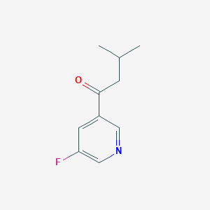 molecular formula C10H12FNO B13504406 1-(5-Fluoropyridin-3-yl)-3-methylbutan-1-one 