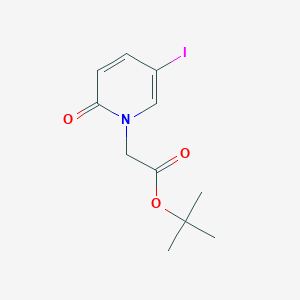 molecular formula C11H14INO3 B13504408 Tert-butyl 2-(5-iodo-2-oxo-1,2-dihydropyridin-1-yl)acetate 
