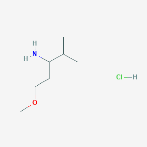 molecular formula C7H18ClNO B13504419 1-Methoxy-4-methylpentan-3-amine hydrochloride 