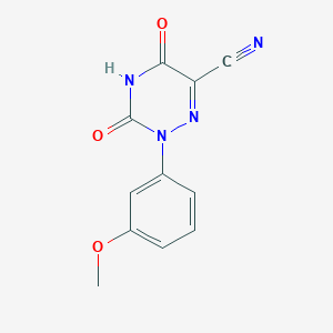 B1350443 2-(3-Methoxyphenyl)-3,5-dioxo-2,3,4,5-tetrahydro-1,2,4-triazine-6-carbonitrile CAS No. 338982-38-0