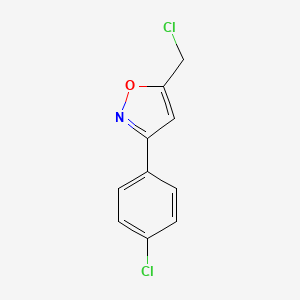 molecular formula C10H7Cl2NO B1350445 5-(Chloromethyl)-3-(4-chlorophenyl)isoxazole CAS No. 5301-02-0