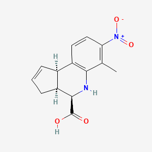 molecular formula C14H14N2O4 B13504466 rac-(3aR,4S,9bS)-6-methyl-7-nitro-3H,3aH,4H,5H,9bH-cyclopenta[c]quinoline-4-carboxylic acid 
