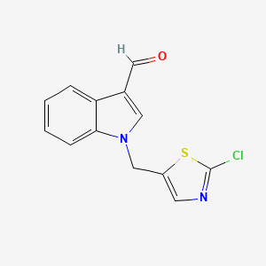 molecular formula C13H9ClN2OS B1350447 1-[(2-chloro-1,3-thiazol-5-yl)methyl]-1H-indole-3-carbaldehyde CAS No. 439095-43-9