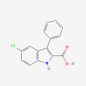 molecular formula C15H10ClNO2 B1350451 5-chloro-3-phenyl-1H-indole-2-carboxylic acid CAS No. 21139-31-1