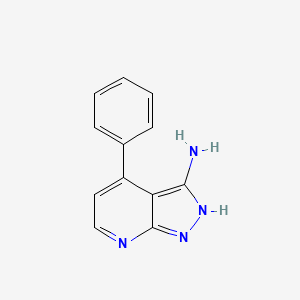 molecular formula C12H10N4 B1350452 4-Phenyl-1H-pyrazolo[3,4-b]pyridin-3-ylamine CAS No. 174713-63-4