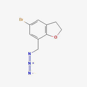 molecular formula C9H8BrN3O B13504525 7-(Azidomethyl)-5-bromo-2,3-dihydro-1-benzofuran 