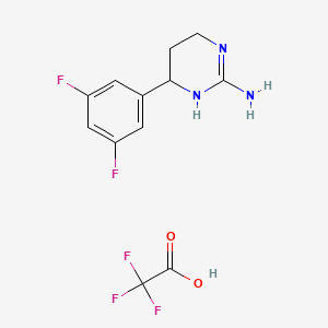 molecular formula C12H12F5N3O2 B13504540 4-(3,5-Difluorophenyl)-1,4,5,6-tetrahydropyrimidin-2-amine, trifluoroacetic acid 