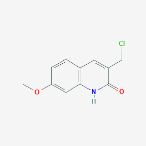 molecular formula C11H10ClNO2 B13504559 3-(Chloromethyl)-7-methoxy-1,2-dihydroquinolin-2-one 