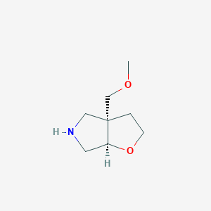 molecular formula C8H15NO2 B13504578 rel-(3aR,6aR)-3a-(Methoxymethyl)hexahydro-2H-furo[2,3-c]pyrrole 