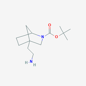 molecular formula C13H24N2O2 B13504594 Tert-butyl 4-(2-aminoethyl)-2-azabicyclo[2.2.1]heptane-2-carboxylate 