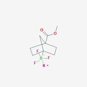 molecular formula C9H13BF3KO2 B13504605 Potassium trifluoro(4-(methoxycarbonyl)bicyclo[2.2.1]heptan-1-YL)borate 